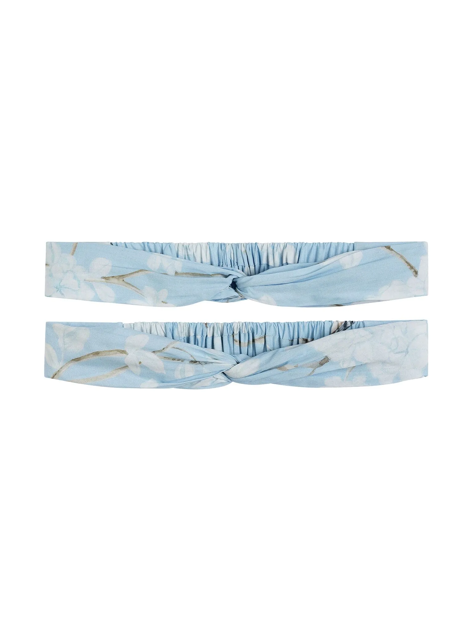 Pale Blue Gardenia Headbands (set of 2)