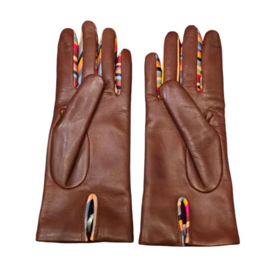 Paul Smith - Women's Concertina Swirl Print Glove in Brown