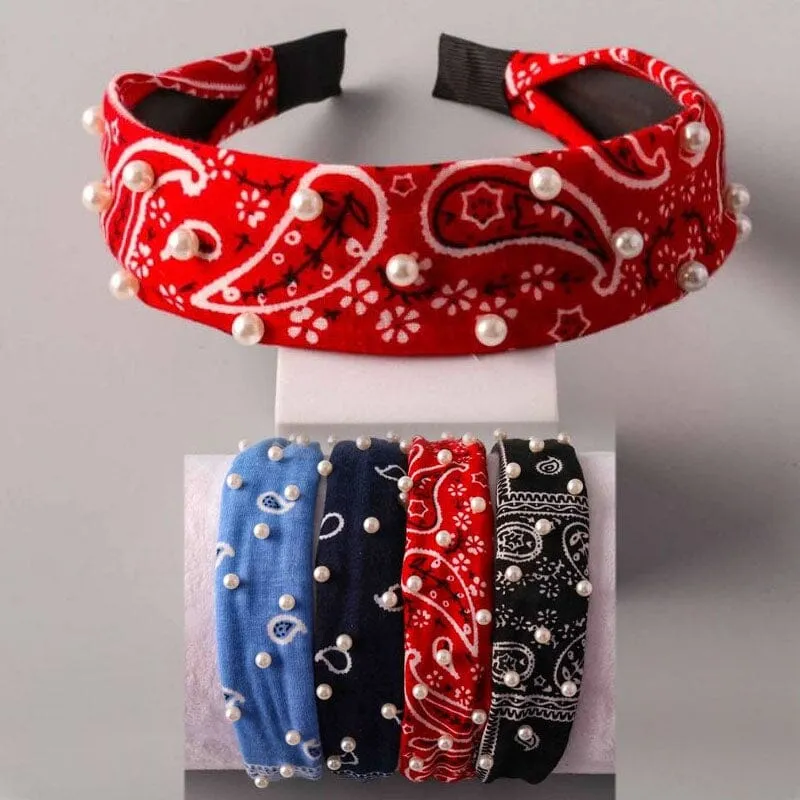 Pearl Bandana Wide Headband 12807 (12 units)