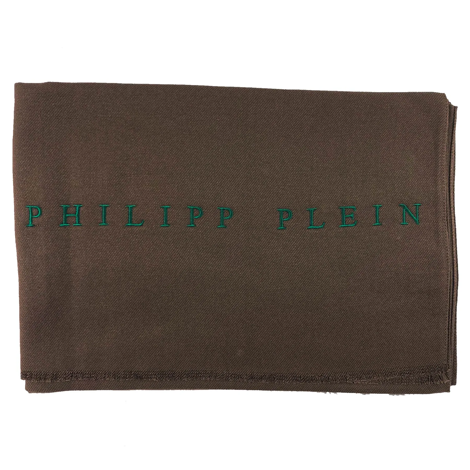 Philipp Plein Scarf Brown Logo - Designer Shawl BLACK FRIDAY SALE