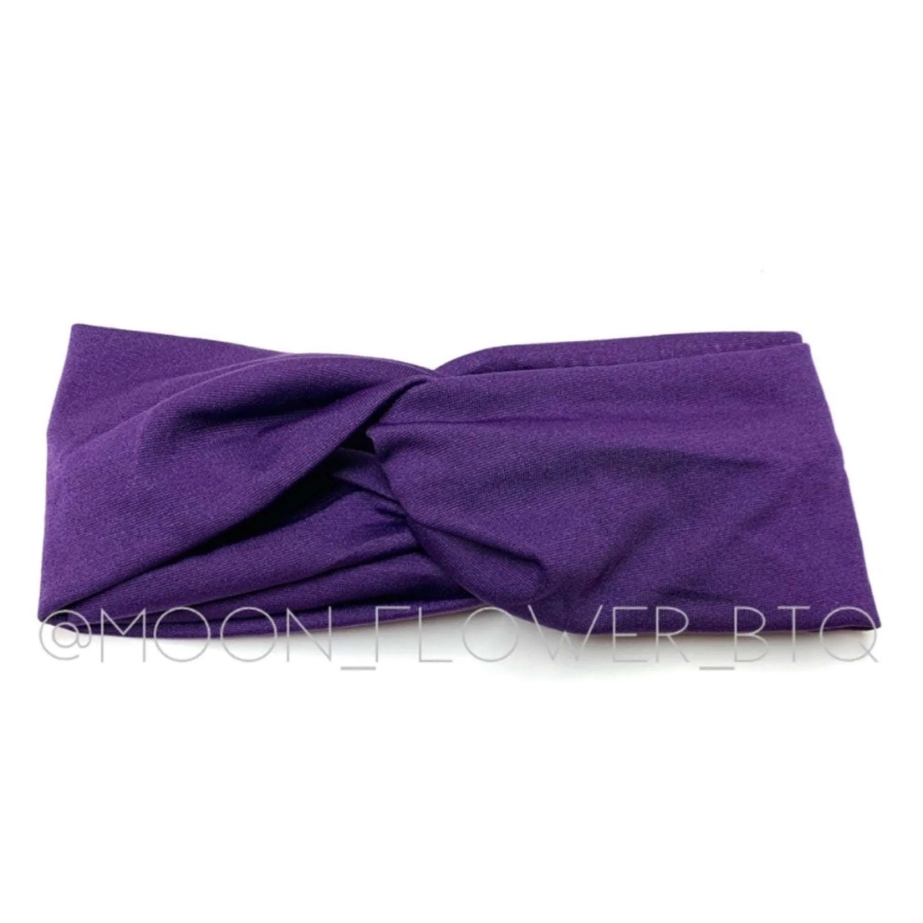 Purple Twist Turban Headband Ear Warmer