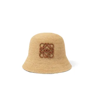 Raffia Bucket Hat in Natural