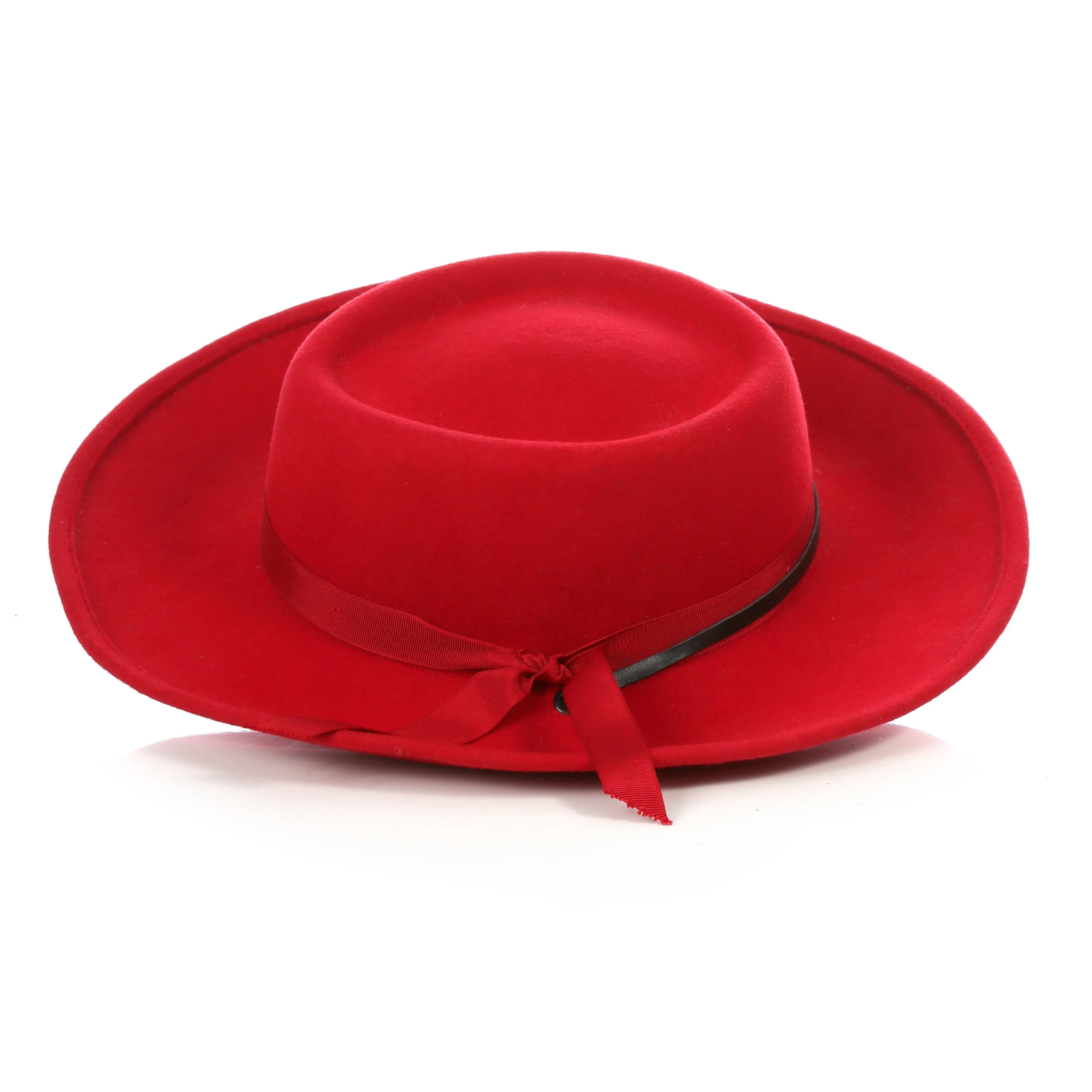 Red Wide Brim Fedora - Earp