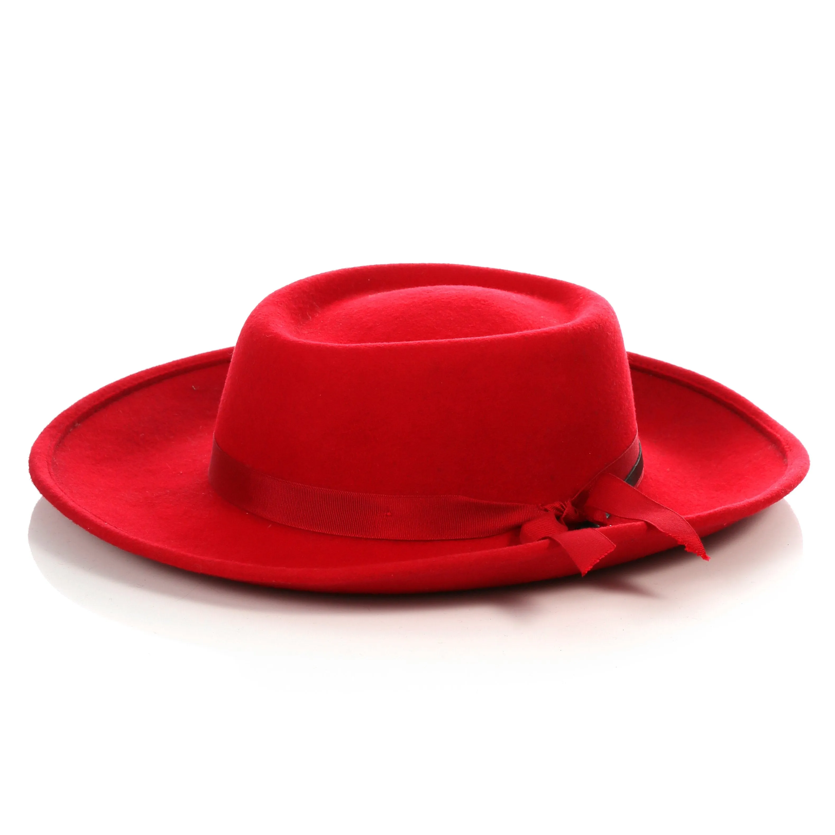 Red Wide Brim Fedora - Earp