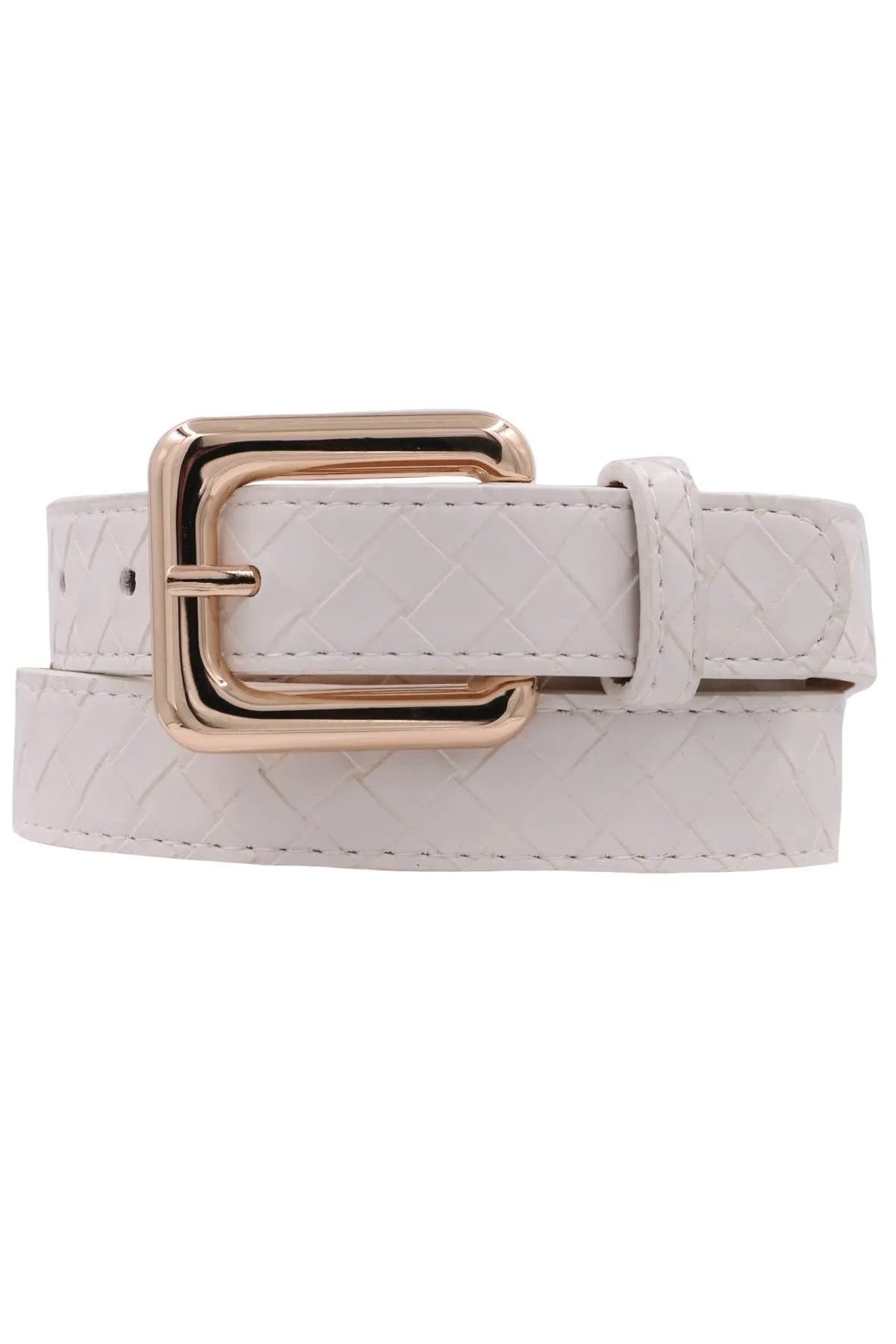 Rounded Square Weave Strap Belt