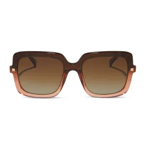 SANDRA - TAUPE OMBRE CRYSTAL   BROWN GRADIENT   POLARIZED SUNGLASSES