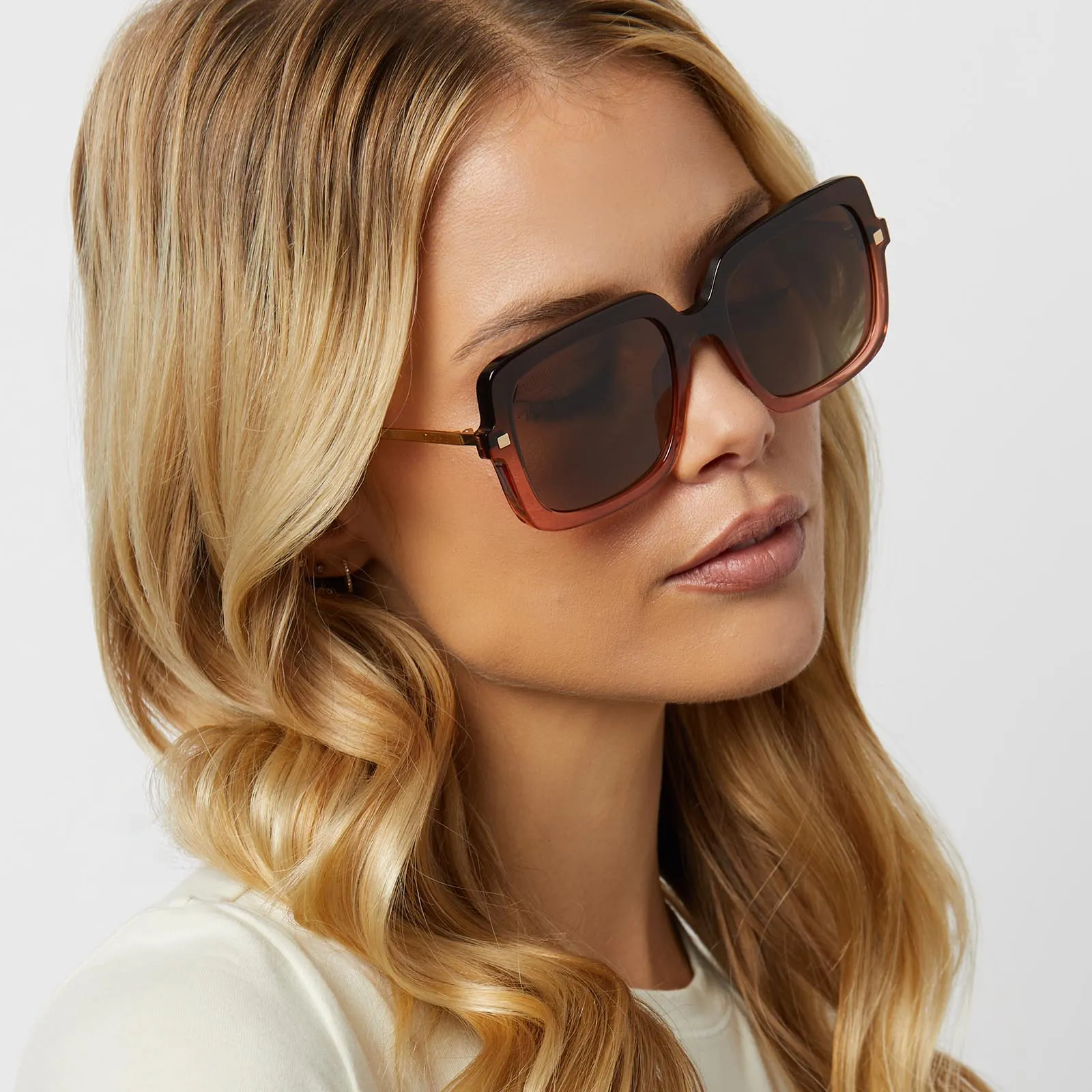 SANDRA - TAUPE OMBRE CRYSTAL   BROWN GRADIENT   POLARIZED SUNGLASSES