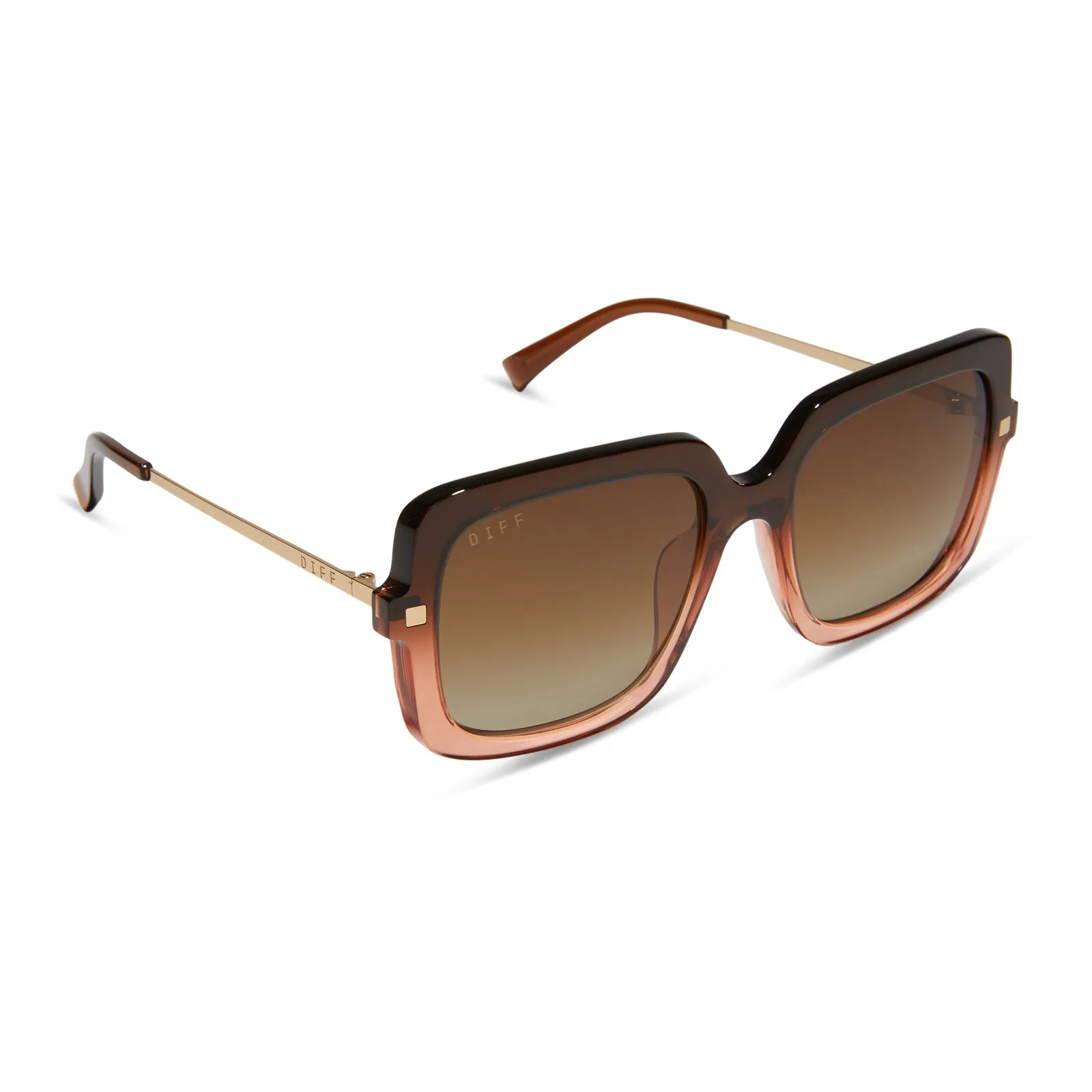 SANDRA - TAUPE OMBRE CRYSTAL   BROWN GRADIENT   POLARIZED SUNGLASSES