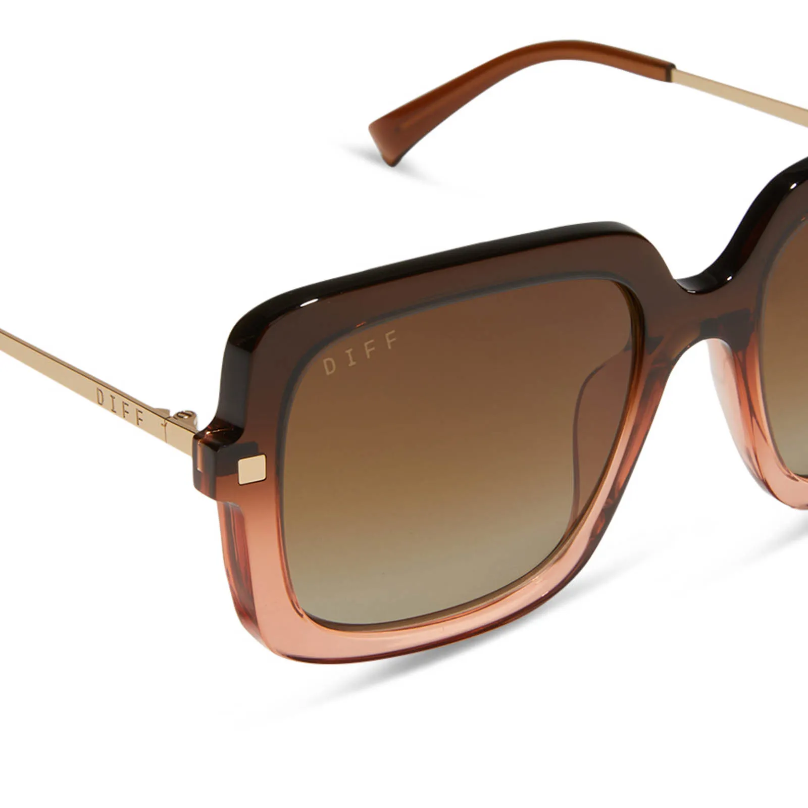 SANDRA - TAUPE OMBRE CRYSTAL   BROWN GRADIENT   POLARIZED SUNGLASSES