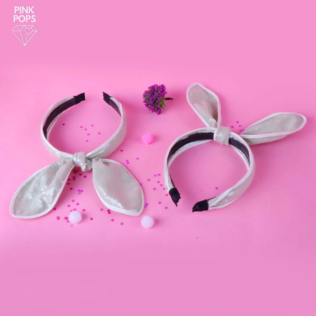 Shimmering Bunny Headbands