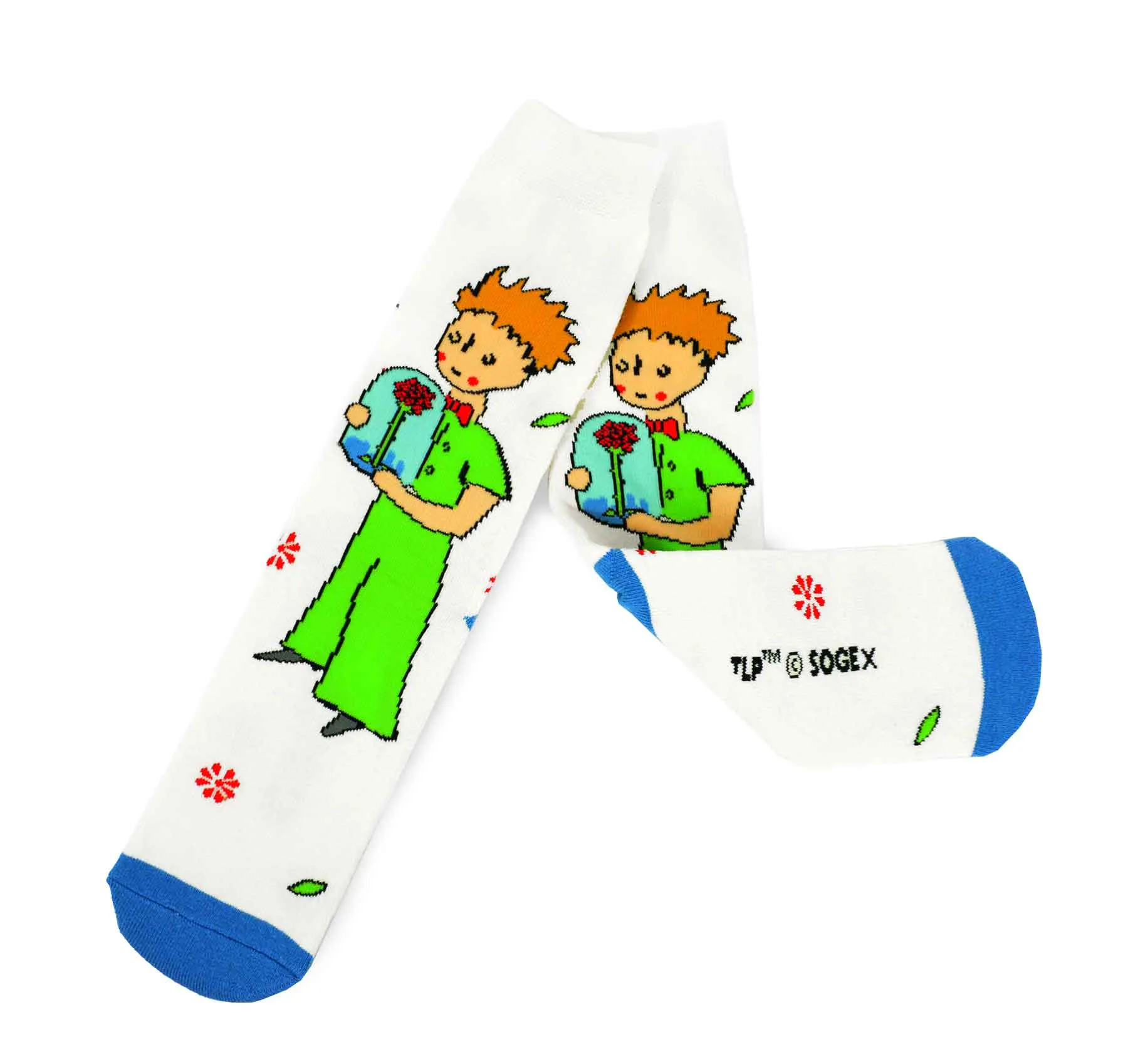 Single Pair Little Prince Knitted Half Cushion Cotton Crew Socks