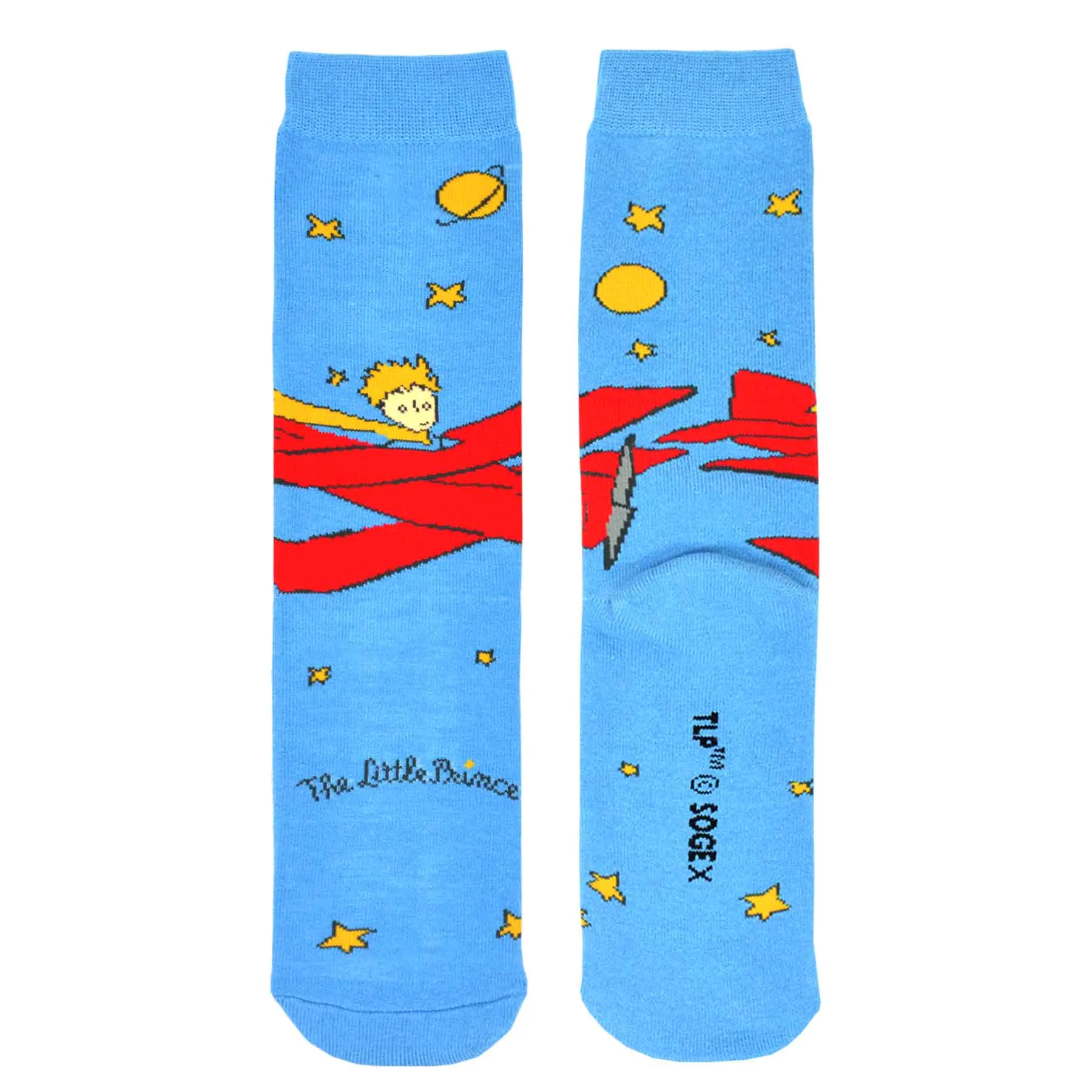 Single Pair Little Prince Knitted Half Cushion Cotton Crew Socks