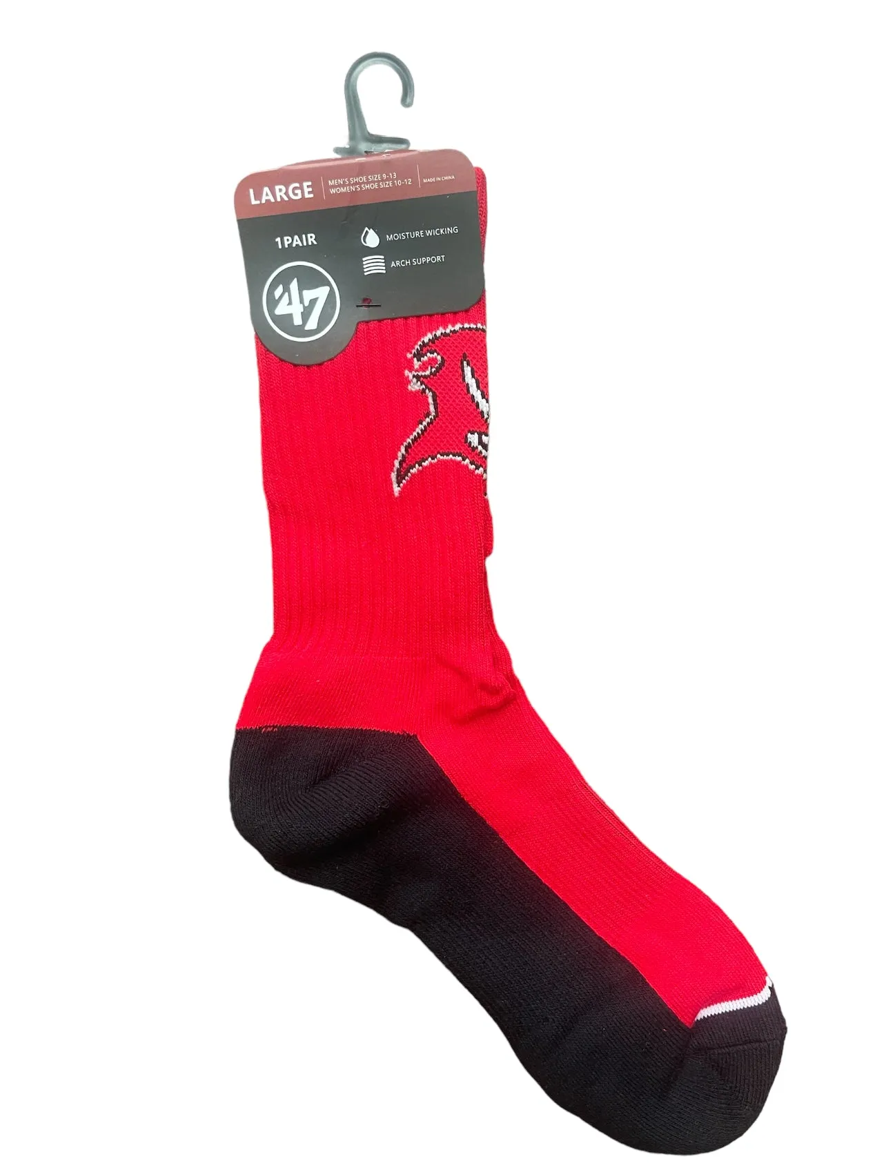 Tampa Bay Pro Football Socks Adult Team Logo and Colors Large Crew Sport Socks Footwear for Men and Women Game Day Apparel