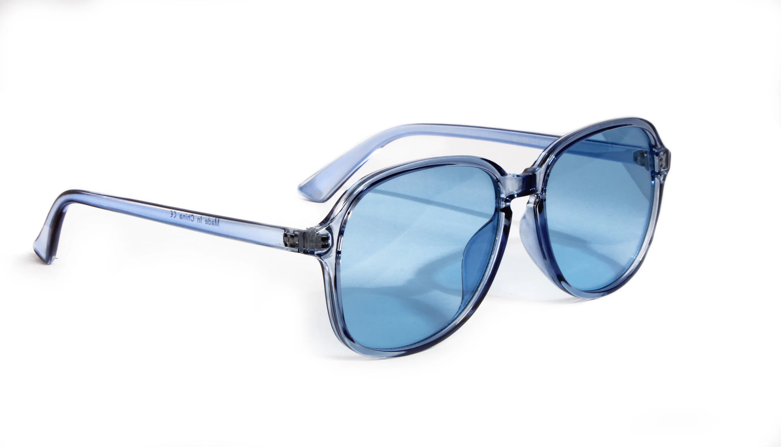 TOPANGA CLEAR BLUE RETRO SUNGLASSES