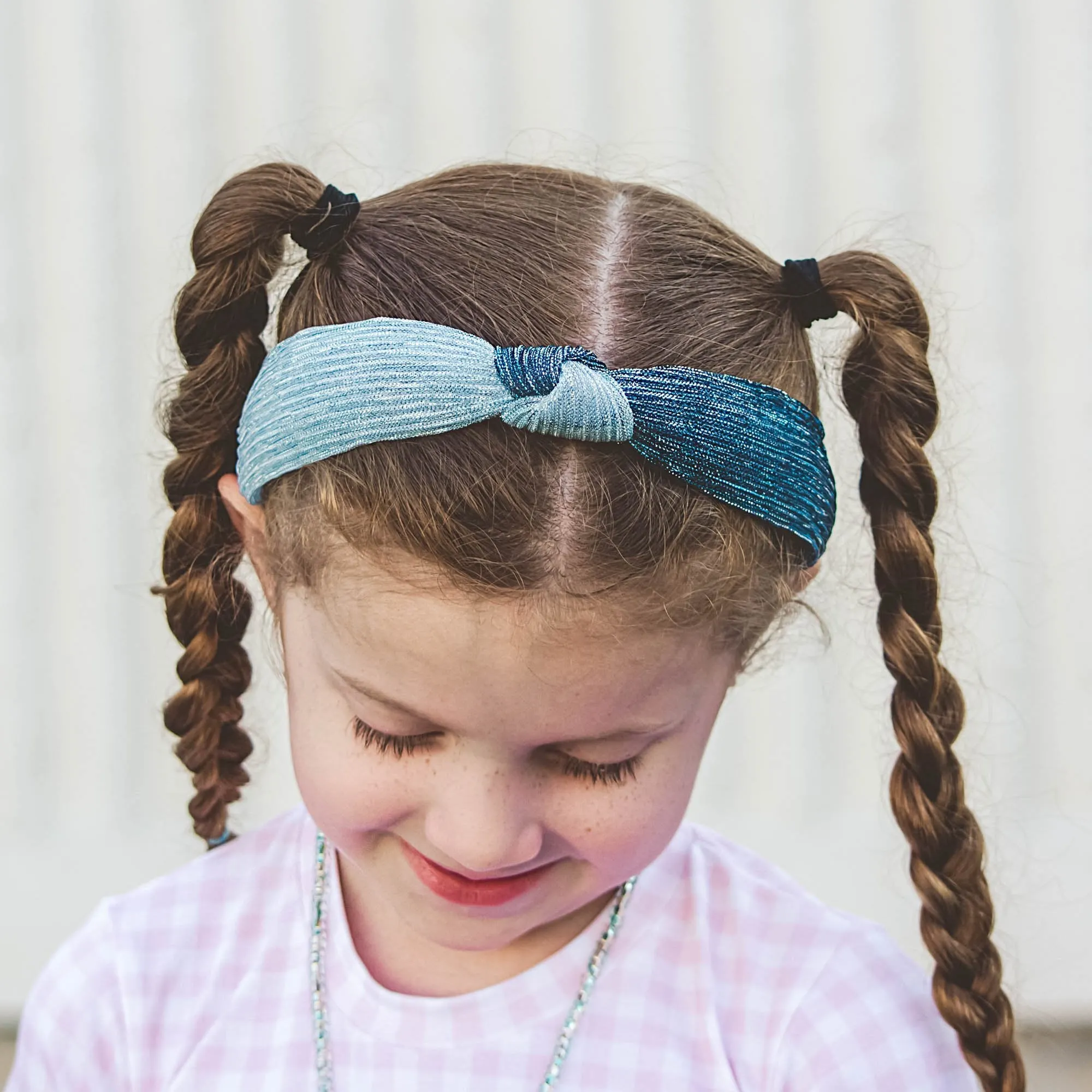 Two Tone Pleated Knot Headbands - 3 Pack