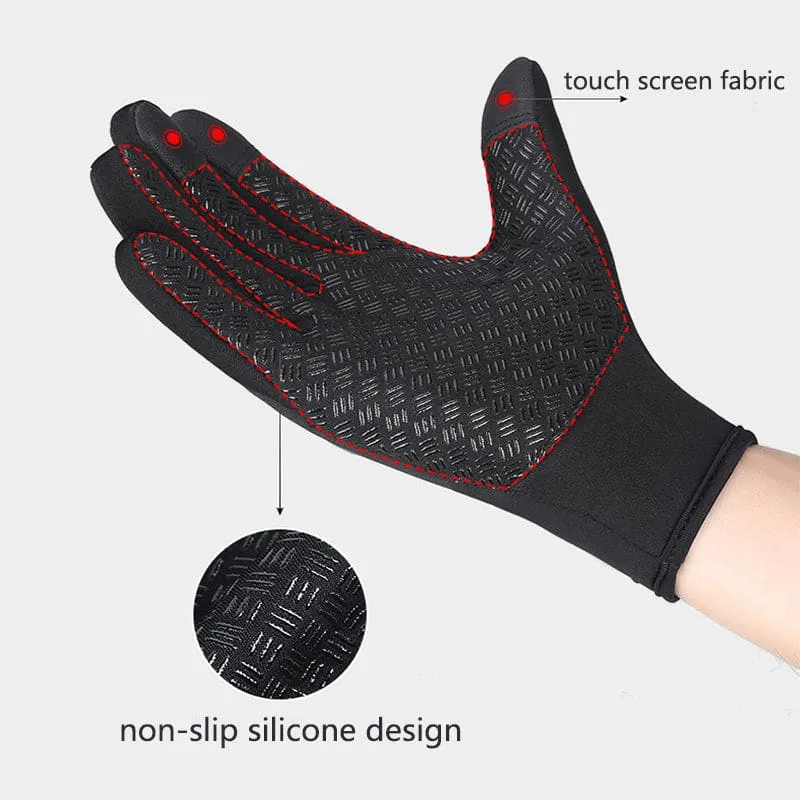 Unisex Waterproof Non-Slip Touchscreen Fleece Gloves