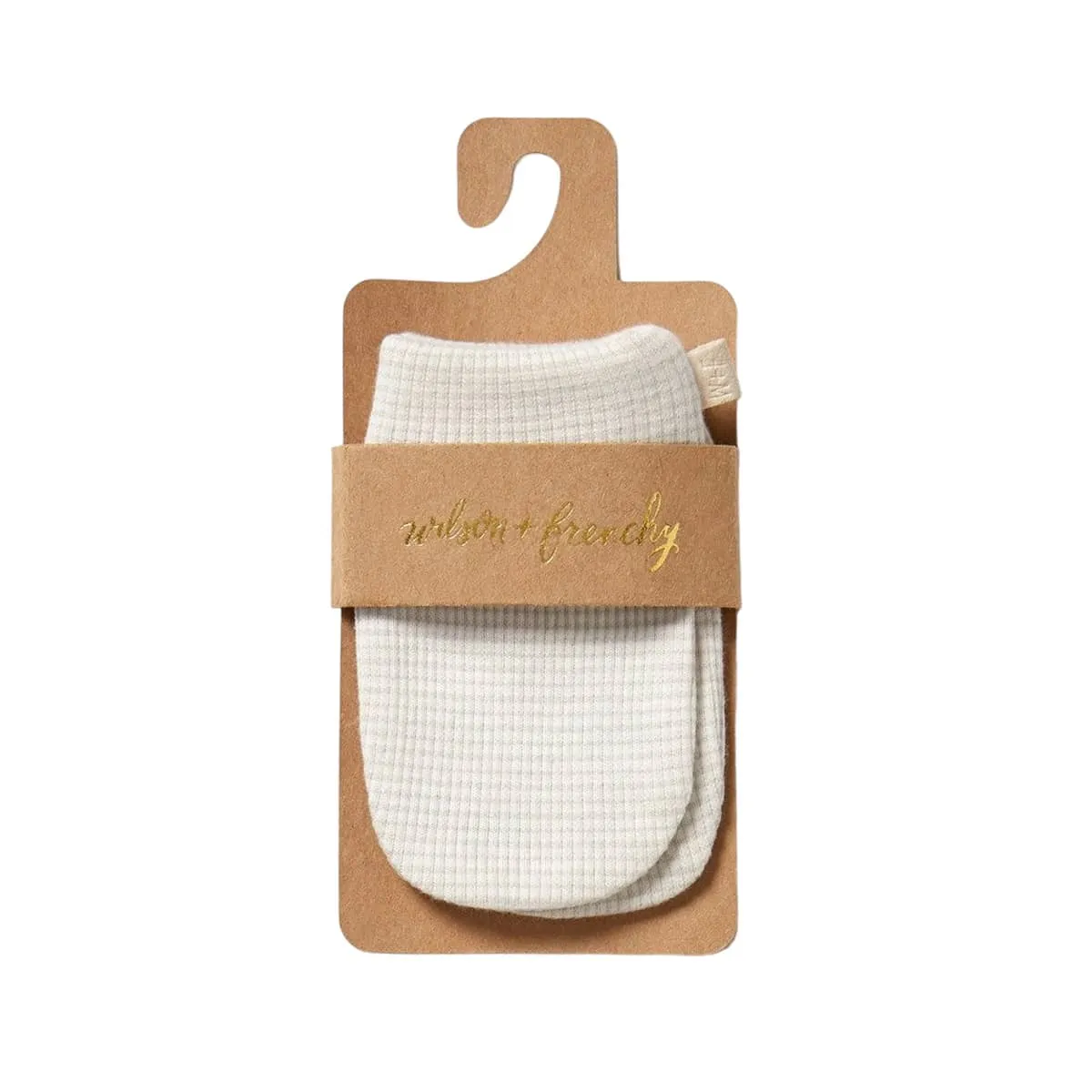 Wilson & Frenchy Organic Stripe Rib Mittens - Clay