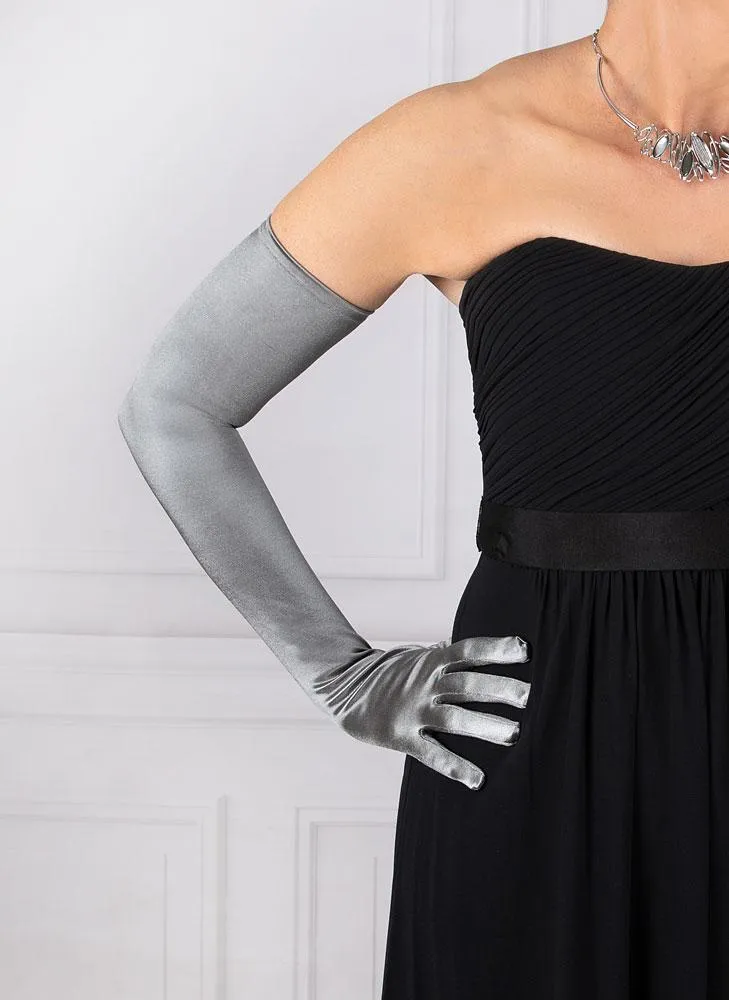 Women's Long Opera Satin Gloves